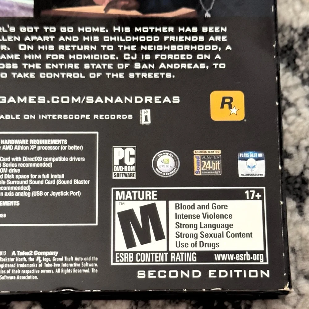 Grand Theft Auto: San Andreas PC DVD-ROM Video Game - Second Edition